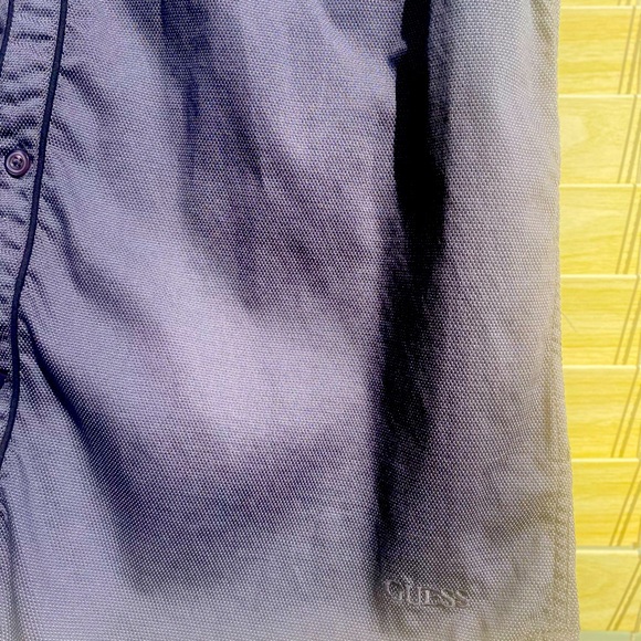 Guess Short Sleeve Button Down Shirt 100% - Picture 6 of 12